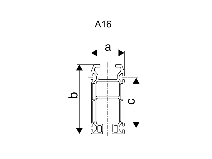 Manufacturer drawing: DEMAG KBK Aluline A16 Straight Track, 3 m