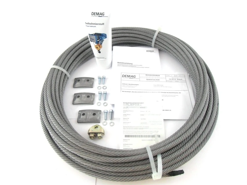 DEMAG DMR5 Wire Rope Set, 9 mm, H20, 4/1