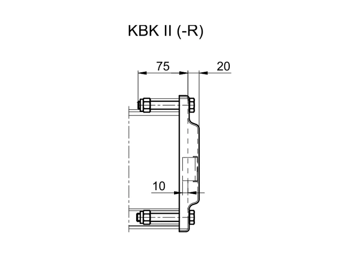 Manufacturer drawing: DEMAG KBK II End Cap with Buffer