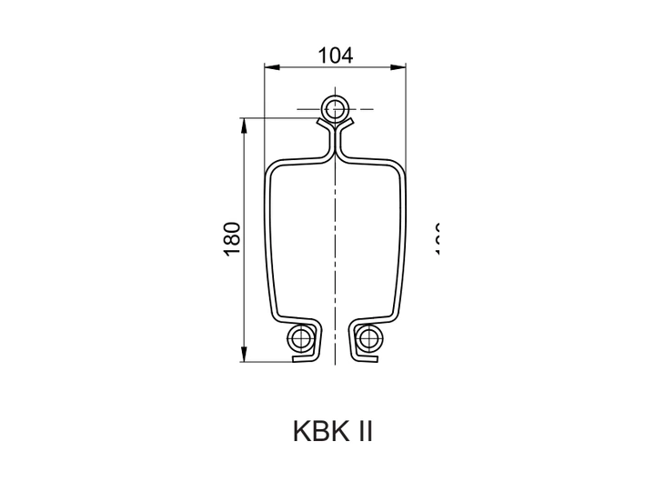 Manufacturer drawing: DEMAG KBK II Steel Straight Track, 6 m